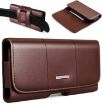 Nuoku Magnetic Flaps Leather Belt Case for Smart Phones, Brown - 2