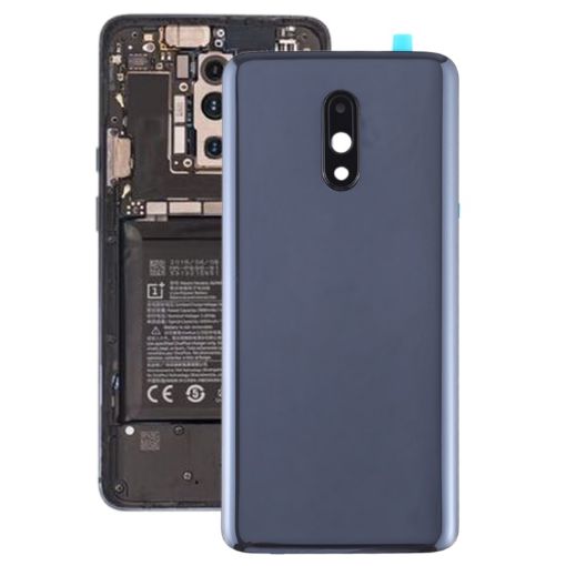 OnePlus 7 Battery Back Cover with Camera Lens Cover - Grey - 1