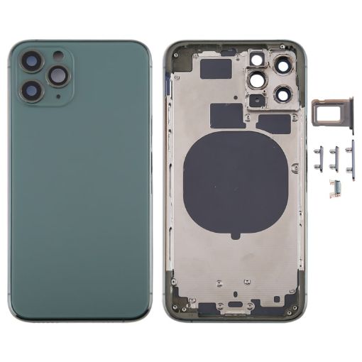 Green Back Housing Cover with SIM Card Tray & Side keys & Camera Lens for iPhone 11 Pro - 1