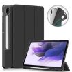 Samsung Galaxy Tab S7 FE 12.4 Leather Case - Black - 1