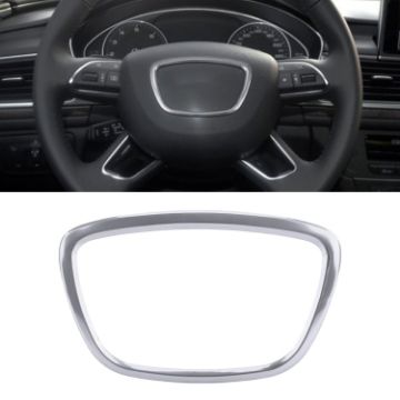 Silver Audi Car Steering Wheel Ring Cover Trim Sticker - Decoration - 1