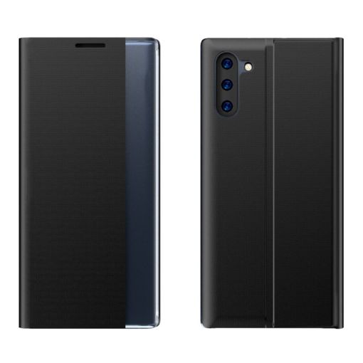 Galaxy Note 10 Plus Magnetic Flip Case with Holder - Black - 1