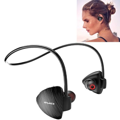 awei A847BL Outdoor Sports Bluetooth Earphone (Black) - 1