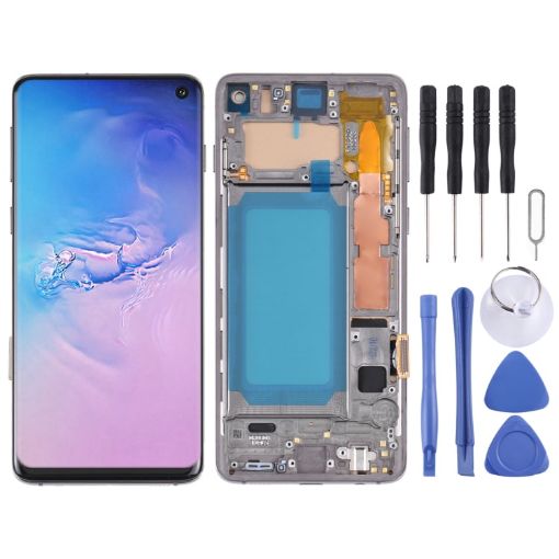 Samsung Galaxy S10 SM-G973 TFT LCD Screen Digitizer Assembly with Frame - Black - 1