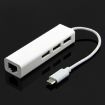 13cm USB-C 3.1 Ethernet Adapter with 3-port USB Hub for MacBook 12 inch - White - 2