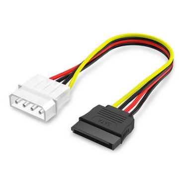 4 Pin IDE to SATA Power Cable Adapter (15cm) - Al+Mg - 1