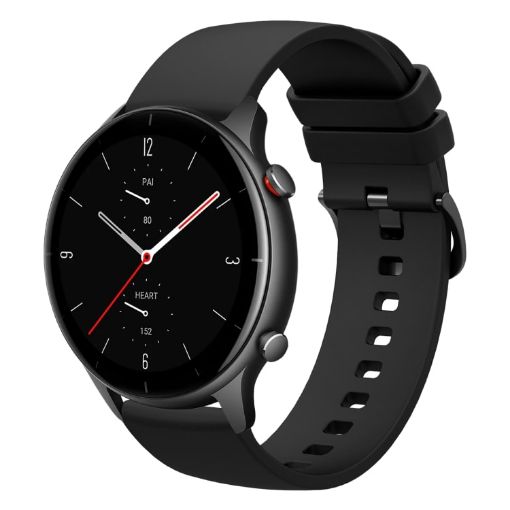 Amazfit GTR 2e 22mm Black Silicone Watch Band - 1
