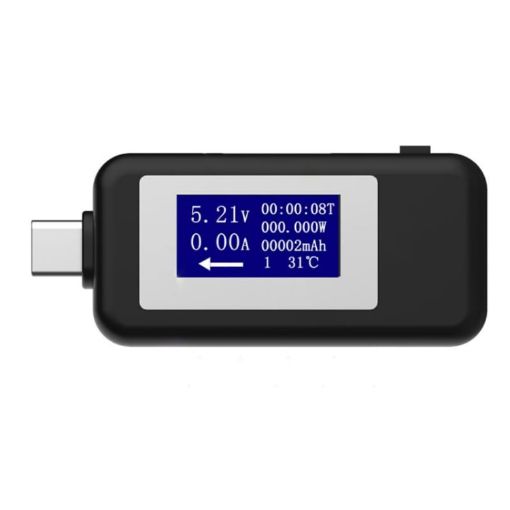 KEWEISI Type-C USB-C Tester Charger Detector Voltmeter Ammeter (Black) - 1