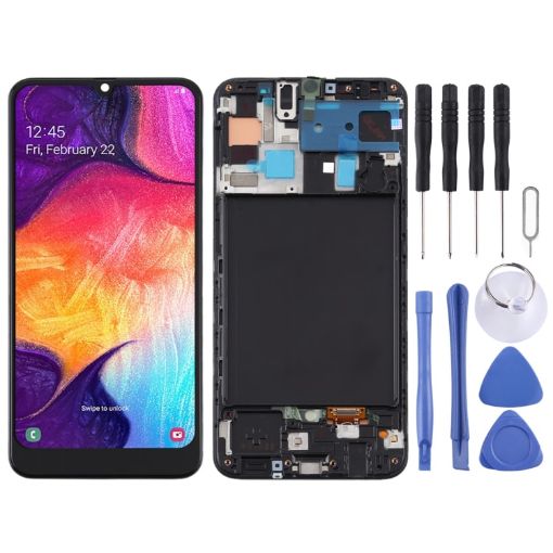 Samsung Galaxy A50 TFT LCD Screen Digitizer Assembly with Frame - Black - 1