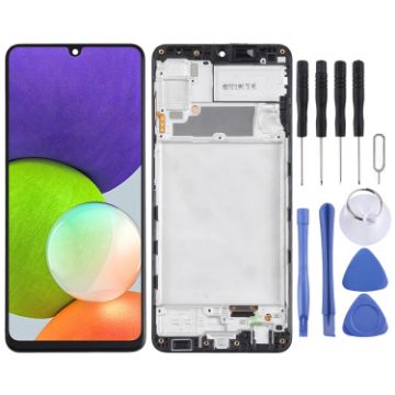 Samsung Galaxy A22 4G LCD Screen Digitizer Assembly with Frame - 1