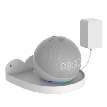 2 PCS Wall Mount For Amazon Echo Dot 4 - White - 1