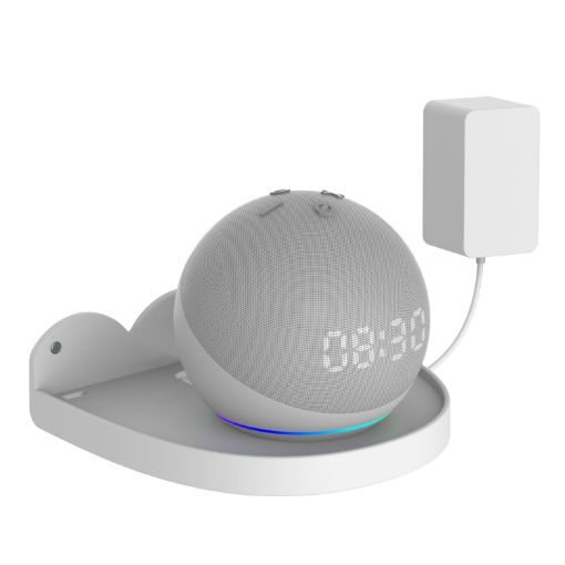 2 PCS Wall Mount For Amazon Echo Dot 4 - White - 1