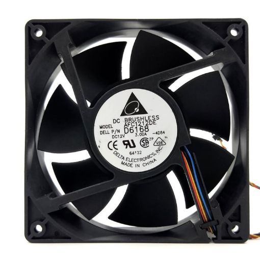 12cm 12V 3A Dual Ball Bearing DC Cooling Fan - Black - 1