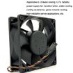 12cm 12V 3A Dual Ball Bearing DC Cooling Fan - Black - 4