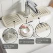 Silicone Draining Mat for Kitchen Sink - Extra Large, Deep Gray - 5