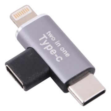 USB-C Female to 8 Pin Male + USB-C Male Converter - 1