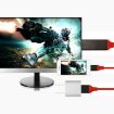 8 Pin Male to HDMI & USB Male Adapter Cable, 2m Length - Red - 4
