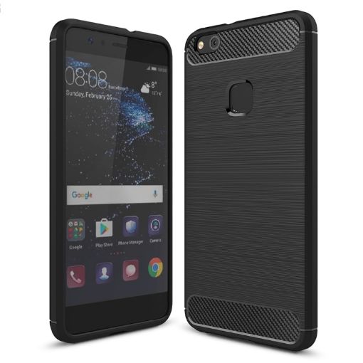 Huawei P10 Lite Carbon Fiber Texture Case - Black - 1