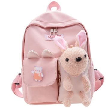 Picture of Cartoon Rabbit Early Education Children School Bag Casual Backpack (Pink)