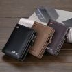 Baellerry D3216 Men Short Vertical Multi-Card Snap Coin Purse - Black - 2