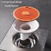 Orange Sewer Deodorant Floor Drain Cover - 3cm - 6