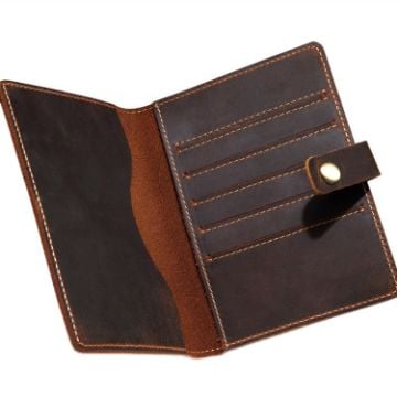 Picture of Genuine Leather Passport Holder Vintage Card Holder (Dark Coffee)