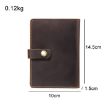 Genuine Leather Passport Holder Vintage Card Holder - Dark Coffee - 3
