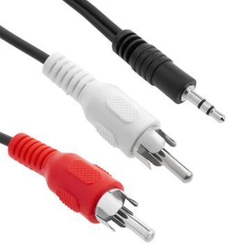 3.5mm Stereo to RCA Male Audio Cable, 1.5m Length - 1