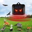 4pcs Solar Animal Repeller Waterproof Deterrent with Red LED - 2