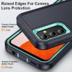 Samsung Galaxy A14 5G Waterproof Rugged Phone Case - Dark Blue + Light Blue - 5