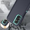 Samsung Galaxy A14 5G Waterproof Rugged Phone Case - Dark Blue + Light Blue - 6