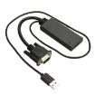 HD55Y VGA to HDMI Adapter Cable 1080P Converter - Black - 1