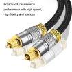 2m Optical Fiber Audio Cable Speaker Power Amplifier - Bright Gold Plated - 5