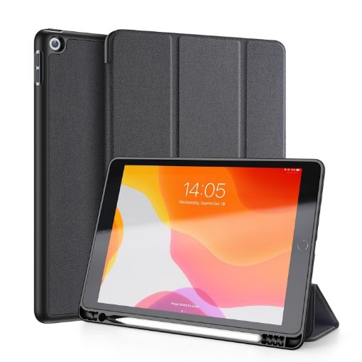 iPad 10.2 DUX DUCIS Domo Series Leather Case - Black - 1