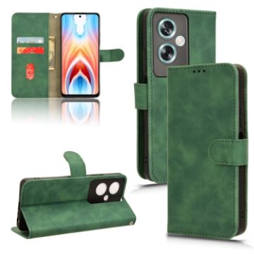 OPPO A79 5G Green Leather Phone Case - Magnetic Flip - Skin Feel - 1
