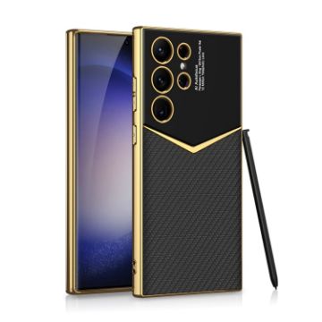 Samsung Galaxy S24 Ultra 5G GKK Plating Soft TPU + Leather Full Coverage Phone Case - 1