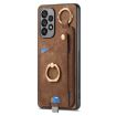 Samsung Galaxy A41 Retro Skin-feel Ring Card Bag Phone Case (Brown) - 2