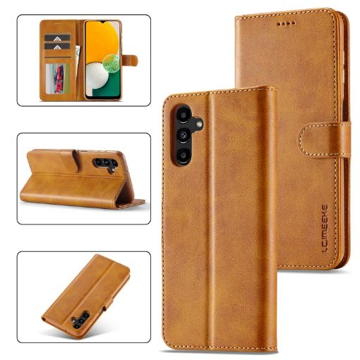 Samsung Galaxy A15 5G Leather Phone Case (Brown) - 1