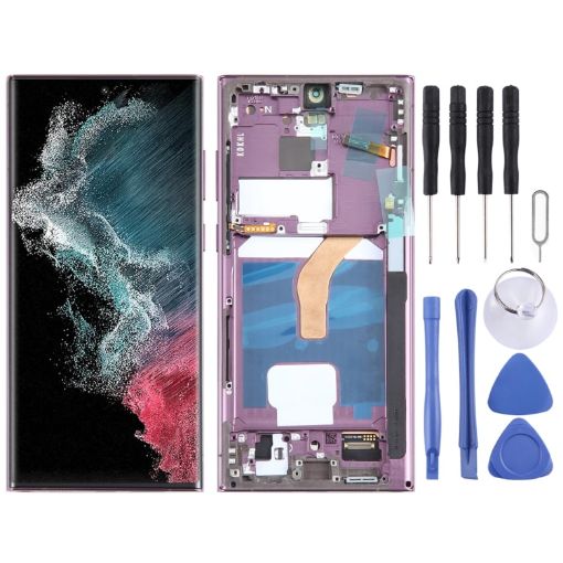 Samsung Galaxy S22 Ultra 5G LCD Screen Digitizer Assembly (Purple) - 1