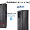 Samsung Galaxy A15 5G Carbon Fiber Leather Phone Case - Black - 5