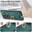 For Honor 90 Retro Skin-feel Ring Card Bag Phone Case (Green) - 4