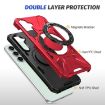Samsung Galaxy A15 MagSafe Magnetic Shockproof Phone Case with Ring Holder - Red - 3