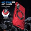 Samsung Galaxy A15 MagSafe Magnetic Shockproof Phone Case with Ring Holder - Red - 6