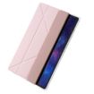 Samsung Galaxy Tab S9 FE Clear Acrylic Deformation Leather Tablet Case - Pink - 4