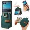 Motorola Razr 40 Ultra Retro Wallet Phone Case (Green) - 1