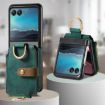 Motorola Razr 40 Ultra Retro Wallet Phone Case (Green) - 6