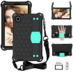 Alcatel Joy Tab2 2020 / 3T 8.0 Tablet Case with Strap - Black+Aqua - 1
