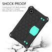 Alcatel Joy Tab2 2020 / 3T 8.0 Tablet Case with Strap - Black+Aqua - 3