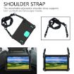 Alcatel Joy Tab2 2020 / 3T 8.0 Tablet Case with Strap - Black+Aqua - 4