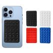 Black Silicone Suction Cup Mobile Phone Back Stickers - 24 Square Shaped - 2